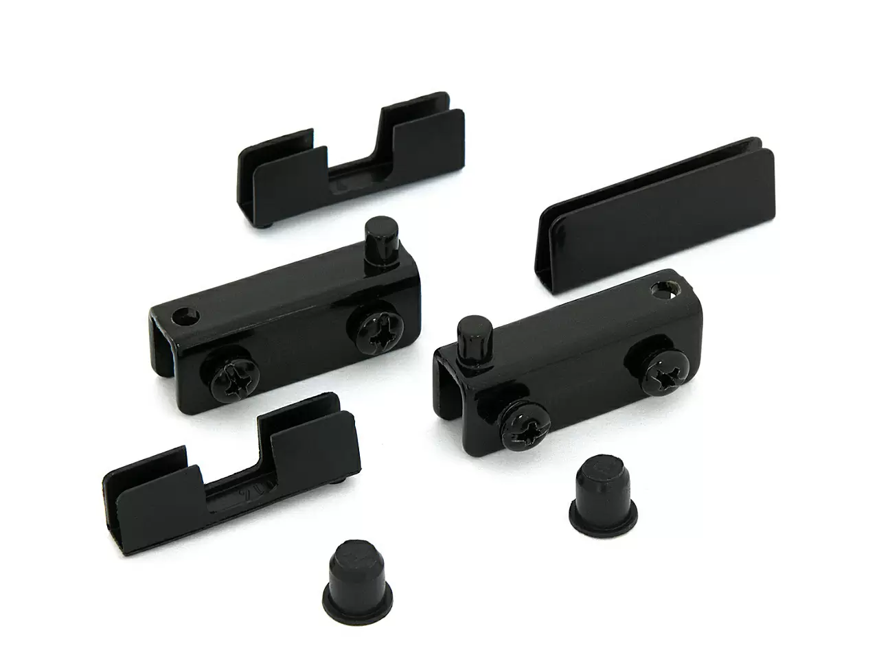 типа-U-для-стеклянных-дверей-без-сверления-цвет-черный